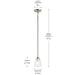 Kichler - 43640NI - One Light Mini Pendant - Jolie - Brushed Nickel