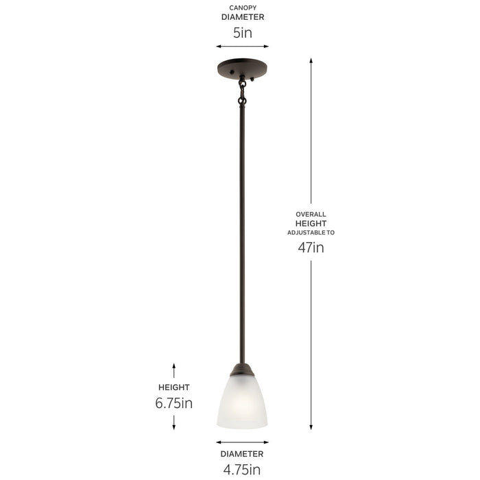 Kichler - 43640OZ - One Light Mini Pendant - Jolie - Olde Bronze
