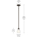 Kichler - 43640OZ - One Light Mini Pendant - Jolie - Olde Bronze