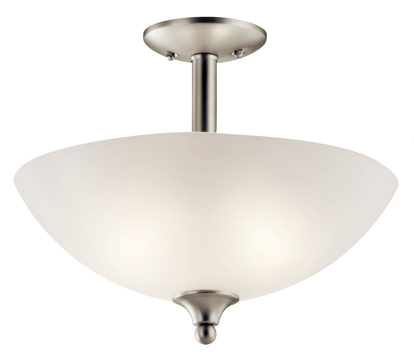 Kichler - 43641NI - Two Light Pendant/Semi Flush - Jolie - Brushed Nickel