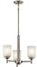 Kichler - 43670NI - Three Light Mini Chandelier - Shailene - Brushed Nickel