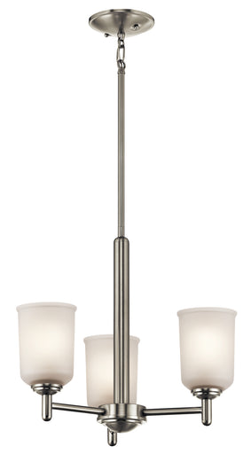 Shailene Three Light Mini Chandelier Brushed Nickel