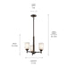 Kichler - 43670OZ - Three Light Mini Chandelier - Shailene - Olde Bronze