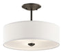 Kichler - 43675OZ - Three Light Semi Flush Mount - Shailene - Olde Bronze
