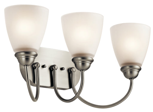 Jolie Three Light Bath Brushed Nickel