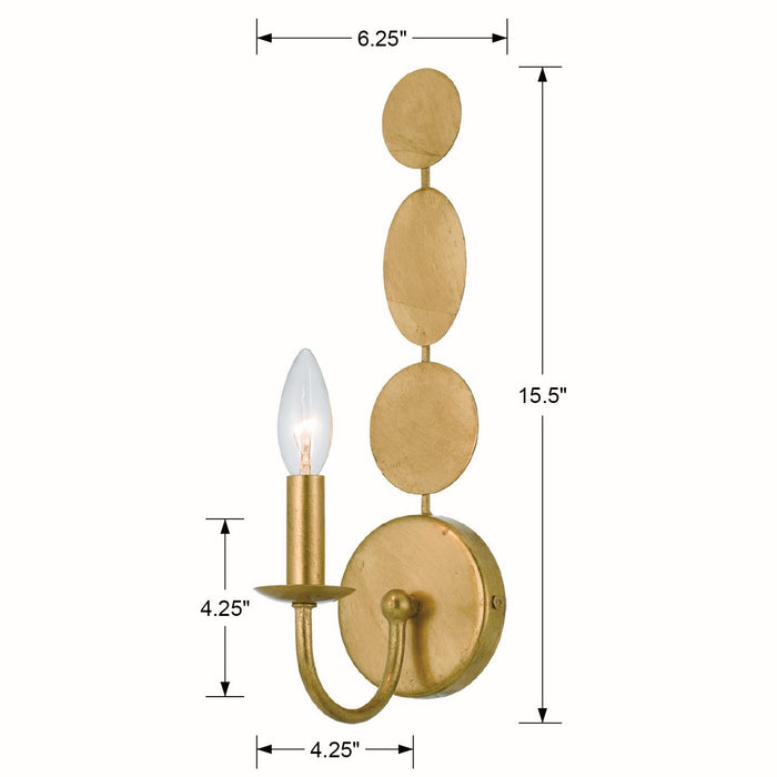 Crystorama - 541-GA - One Light Wall Sconce - Layla - Antique Gold