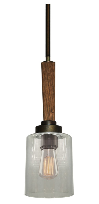 Artcraft - AC10141BB - One Light Pendant - Legno Rustico - Burnished Brass