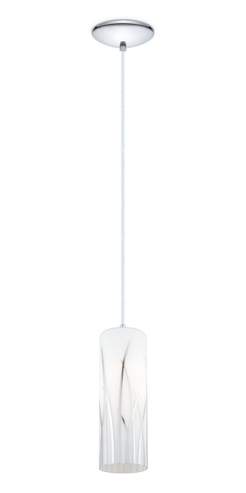 Eglo USA - 92739A - One Light Pendant - Rivato - White/Chrome
