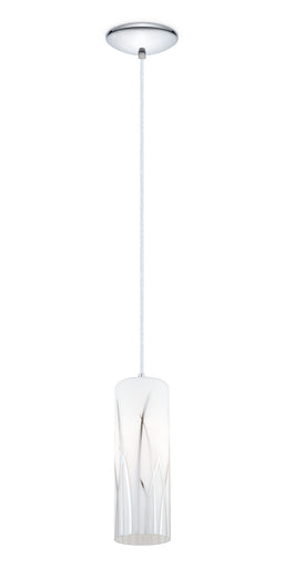 Rivato One Light Pendant White/Chrome