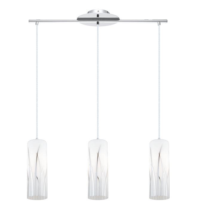 Eglo USA - 92741A - Three Light Pendant - Rivato - Chrome