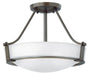 Hinkley - 3220OB-WH-LED - LED Semi-Flush Mount - Hathaway - Olde Bronze with Etched White glass