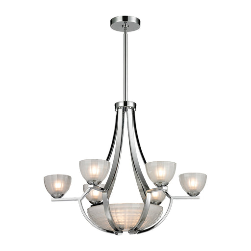 Sculptive Nine Light Chandelier