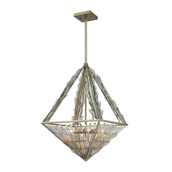 ELK Home - 31776/6 - Six Light Chandelier - VivaNatura - Aged Silver