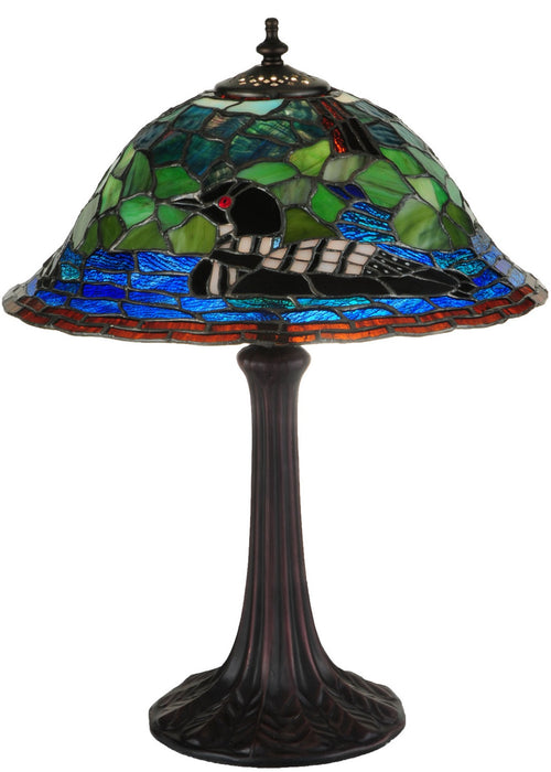 Meyda Tiffany - 139968 - One Light Table Lamp - Loon - Black Metal