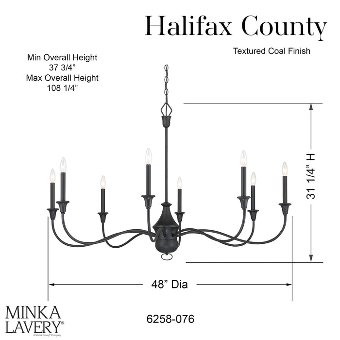 Halifax County Chandelier-Large Chandeliers-Minka-Lavery-Lighting Design Store