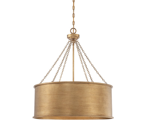 Rochester Six Light Pendant Gold Patina