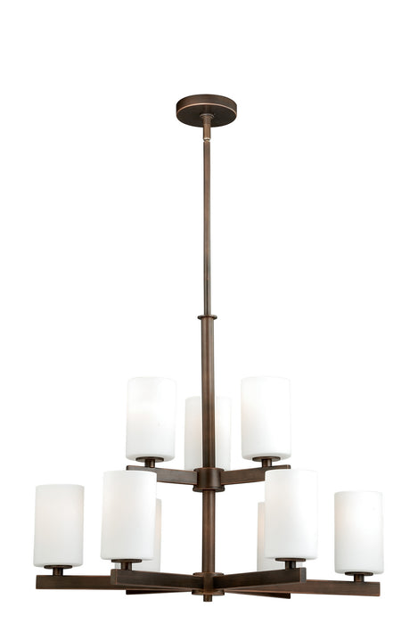 Vaxcel - H0124 - Nine Light Chandelier - Glendale - Sienna Bronze