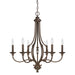 Capital Lighting - 4706BB-000 - Six Light Chandelier - Leigh - Burnished Bronze