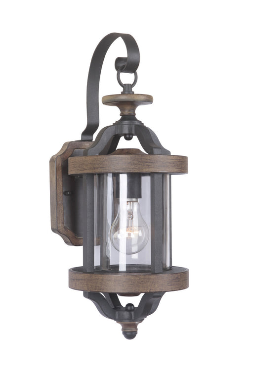 Craftmade - Z7904-TBWB - One Light Outdoor Wall Lantern - Ashwood - Textured Black/Whiskey Barrel