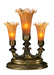 Meyda Tiffany - 17657 - Three Light Accent Lamp - Amber Pond Lily - Antique