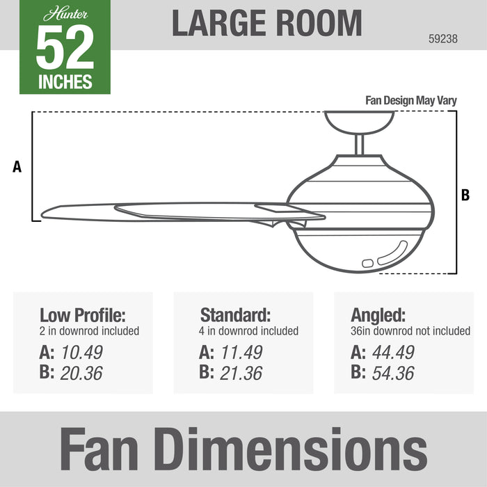 Ronan 52" Ceiling Fan-Fans-Hunter-Lighting Design Store