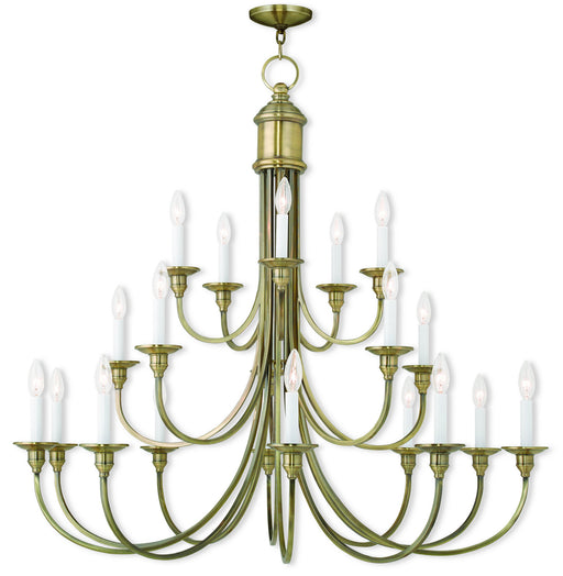 Livex Lighting - 5140-01 - 20 Light Foyer Chandelier - Cranford - Antique Brass