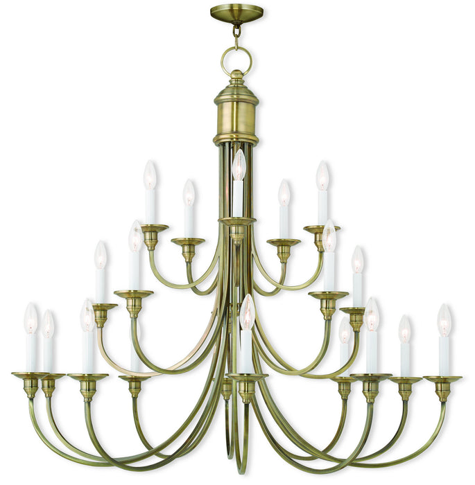Livex Lighting - 5140-01 - 20 Light Foyer Chandelier - Cranford - Antique Brass
