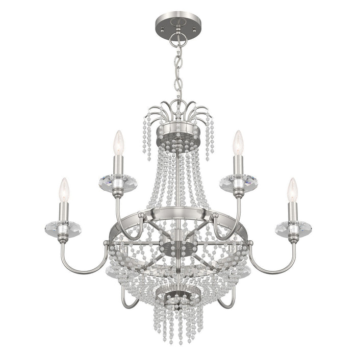 Livex Lighting - 51846-91 - Six Light Chandelier - Valentina - Brushed Nickel