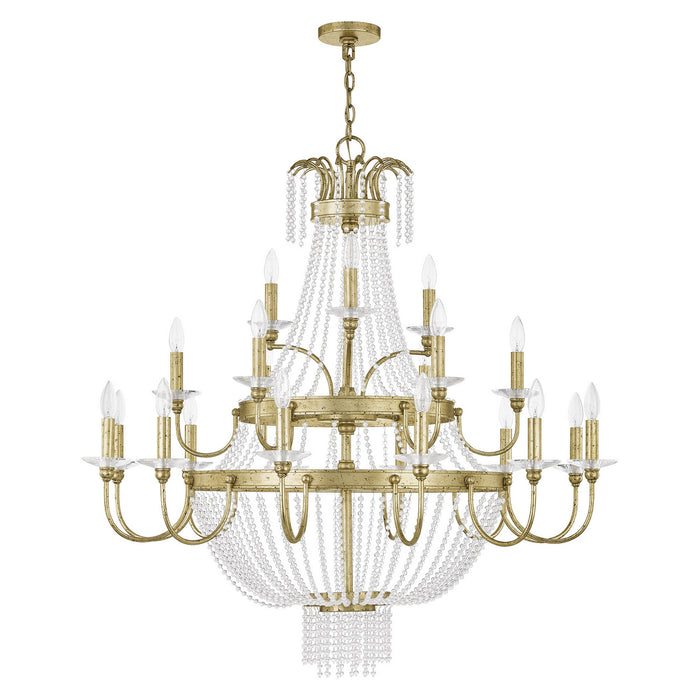Livex Lighting - 51877-28 - 21 Light Foyer Chandelier - Valentina - Hand Applied Winter Gold