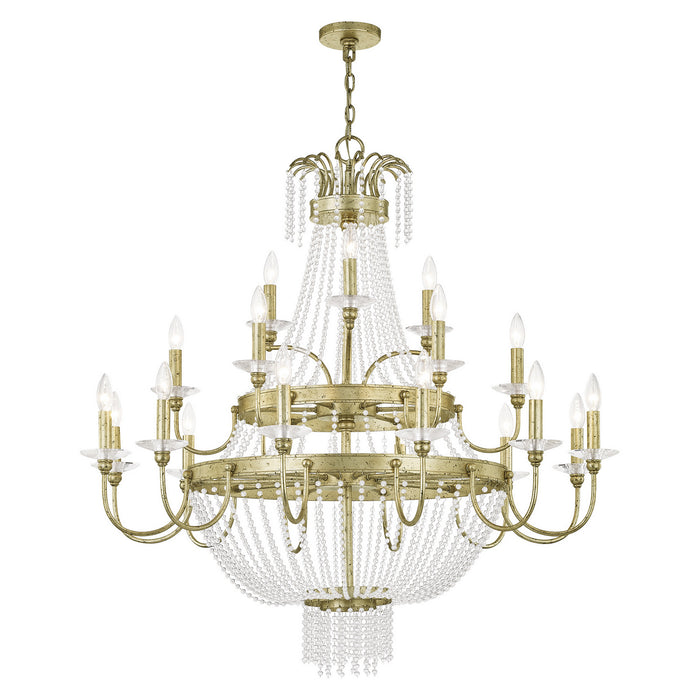 Livex Lighting - 51877-28 - 21 Light Foyer Chandelier - Valentina - Hand Applied Winter Gold