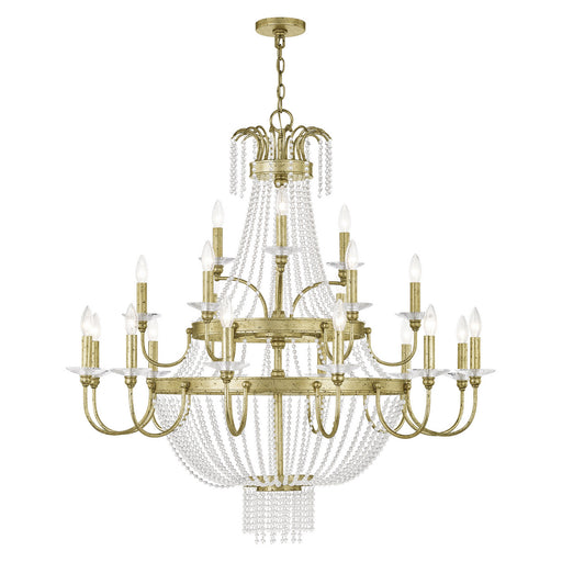 Livex Lighting - 51877-28 - 21 Light Foyer Chandelier - Valentina - Hand Applied Winter Gold