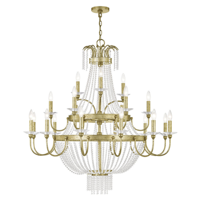 Livex Lighting - 51877-28 - 21 Light Foyer Chandelier - Valentina - Hand Applied Winter Gold