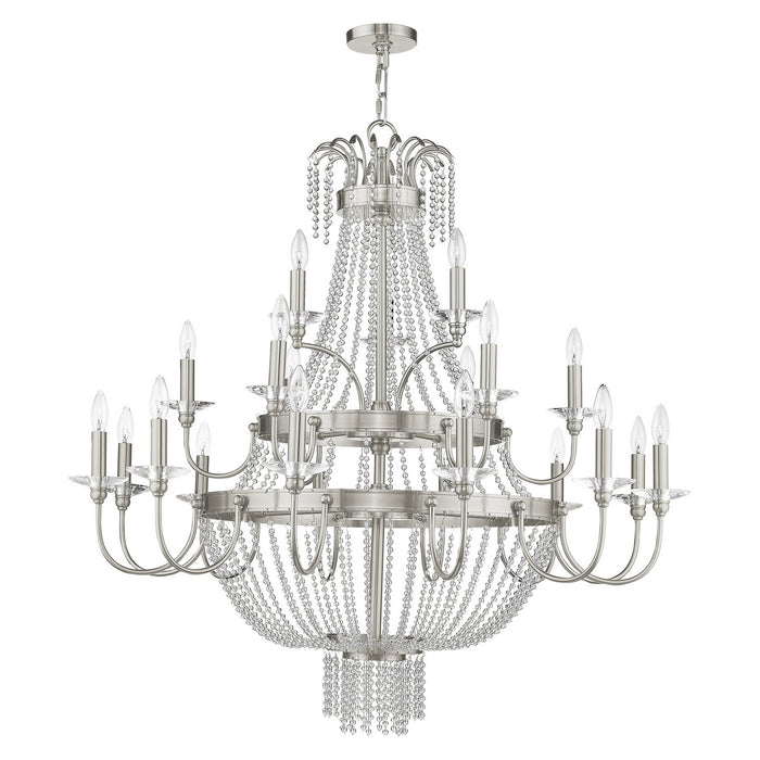 Livex Lighting - 51877-91 - 21 Light Foyer Chandelier - Valentina - Brushed Nickel