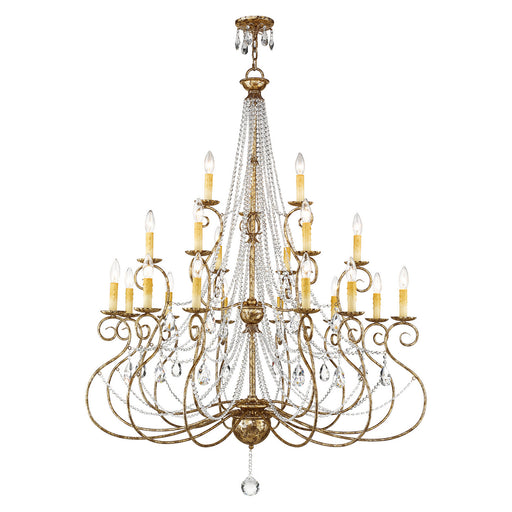 Isabella 21 Light Foyer Chandelier Hand Applied European Bronze