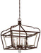 Minka-Lavery - 4348-593 - Six Light Pendant - Astrapia - Dark Rubbed Sienna w/Aged Silver