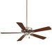 Minka Aire - F556-BN/DW - 52"Ceiling Fan - Contractor Plus - Brushed Nickel With Dark Walnut Blades