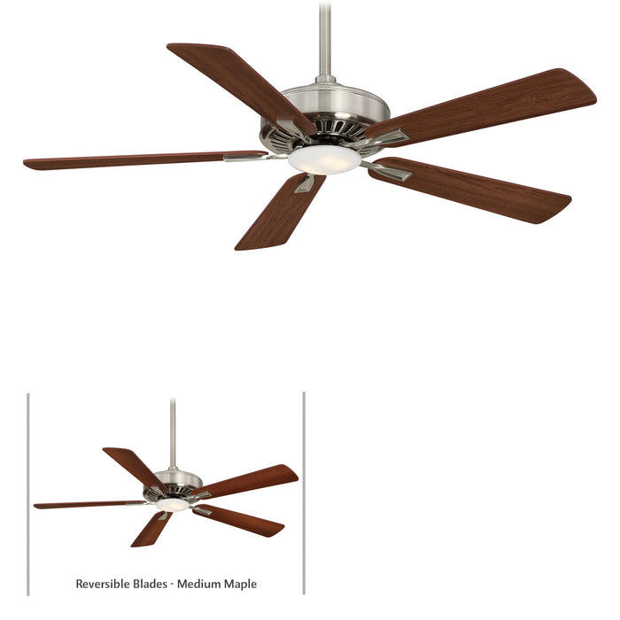 Minka Aire - F556-BN/DW - 52"Ceiling Fan - Contractor Plus - Brushed Nickel With Dark Walnut Blades