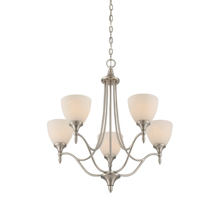 Savoy House - 1-1001-5-SN - Five Light Chandelier - Herndon - Satin Nickel