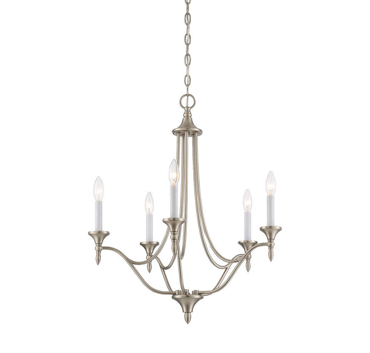 Savoy House - 1-1008-5-SN - Five Light Chandelier - Herndon - Satin Nickel