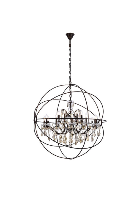 Geneva 18 Light Chandelier Dark Bronze-Large Chandeliers-Elegant Lighting-Lighting Design Store