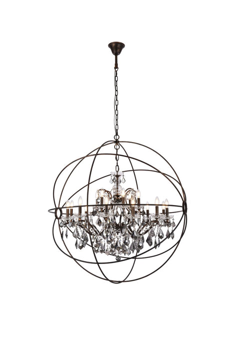 Geneva 18 Light Chandelier Dark Bronze-Large Chandeliers-Elegant Lighting-Lighting Design Store