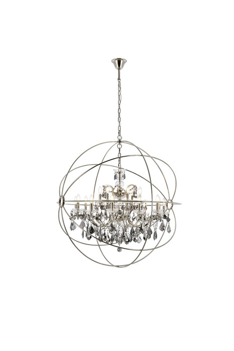 Geneva 18 Light Chandelier Polished Nickel-Large Chandeliers-Elegant Lighting-Lighting Design Store