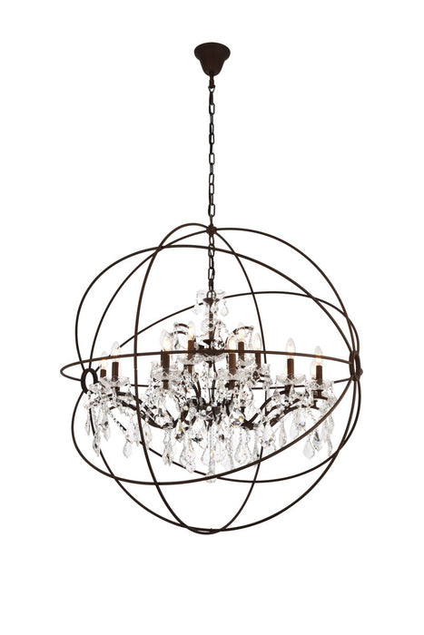 Geneva 18 Light Chandelier Rustic Intent-Large Chandeliers-Elegant Lighting-Lighting Design Store