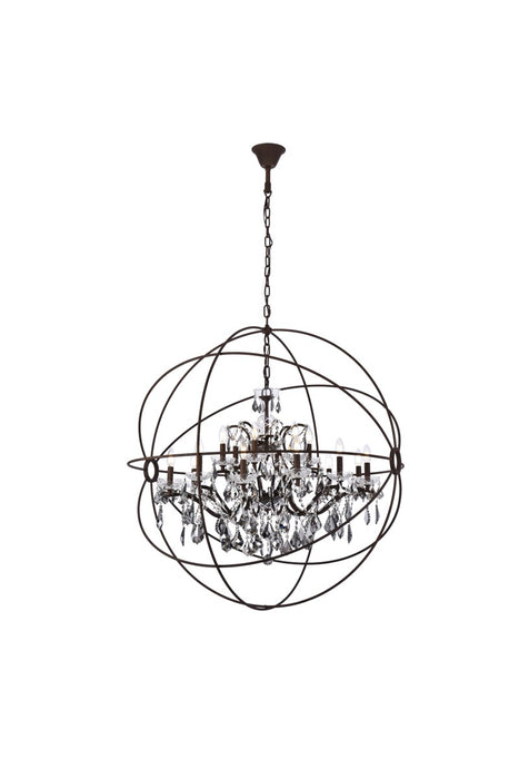 Geneva 18 Light Chandelier Rustic Intent-Large Chandeliers-Elegant Lighting-Lighting Design Store