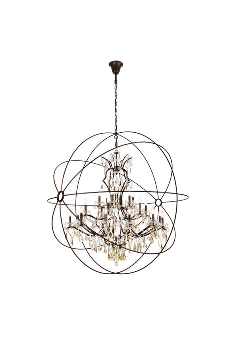 Geneva 25 Light Chandelier Dark Bronze-Large Chandeliers-Elegant Lighting-Lighting Design Store