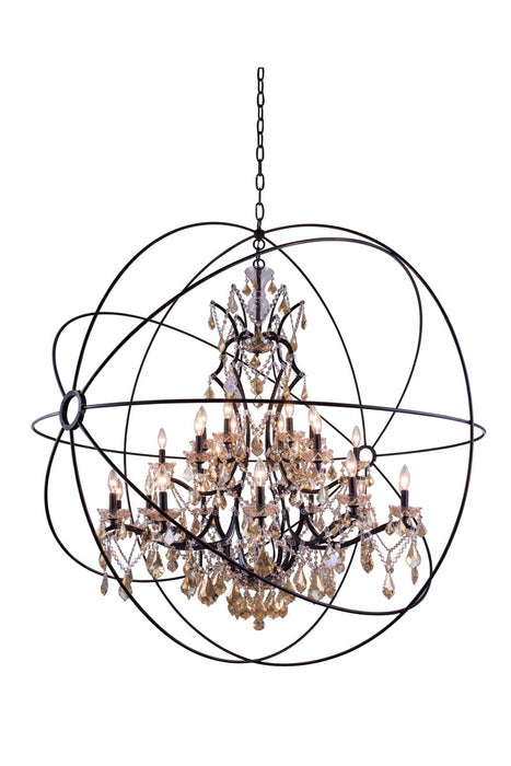 Geneva 25 Light Chandelier Dark Bronze-Large Chandeliers-Elegant Lighting-Lighting Design Store