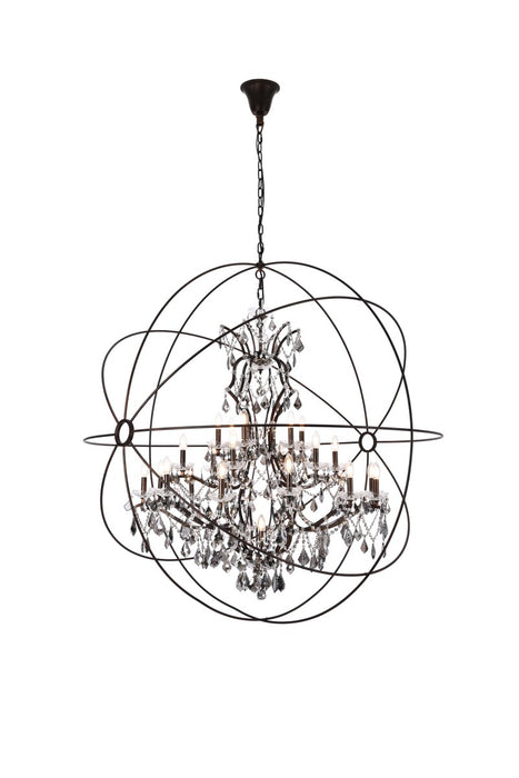 Geneva 25 Light Chandelier Dark Bronze-Large Chandeliers-Elegant Lighting-Lighting Design Store