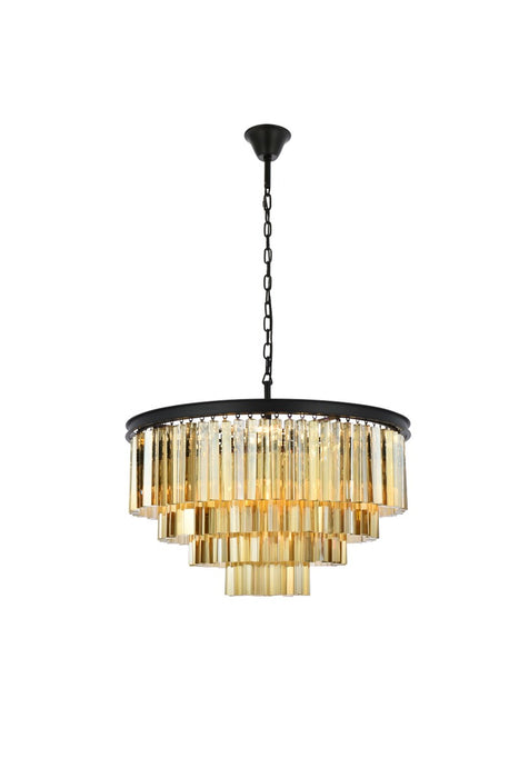 Sydney 17 Light Chandelier Matte Black-Mid. Chandeliers-Elegant Lighting-Lighting Design Store