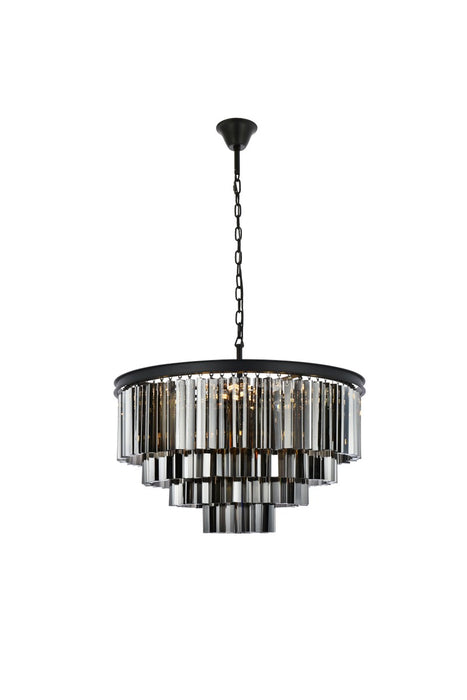 Sydney 17 Light Chandelier Matte Black-Mid. Chandeliers-Elegant Lighting-Lighting Design Store