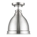 Golden - 3602-FM PW-PW - One Light Flush Mount - Duncan - Pewter